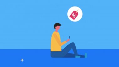 Genç adam, hediyelerle oturmuştu.