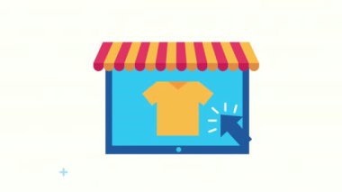 Şemsiye ve ecommerce teknolojili tablet