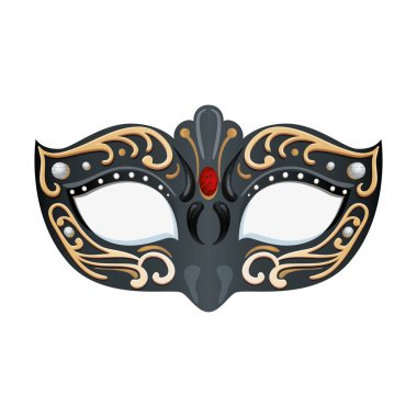 elegant mask fantasy isolated icon