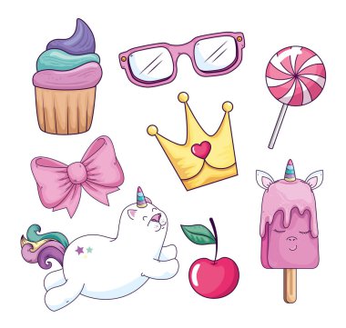 collection of sweet and fantasy icons