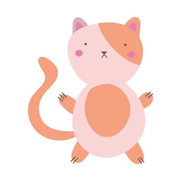 Söt liten katt maskot karaktär — Stock vektor