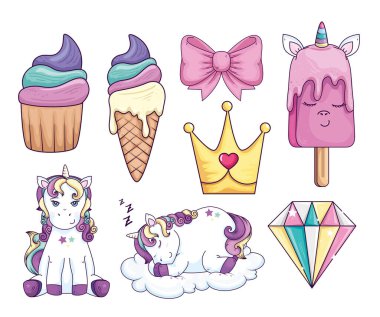 collection of sweet and fantasy icons