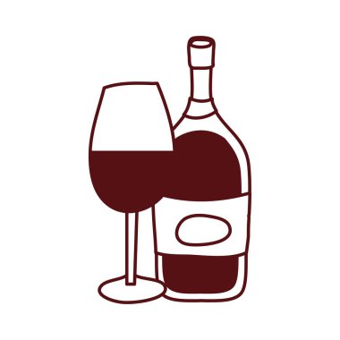 Şarap şişesi bardakla iç.