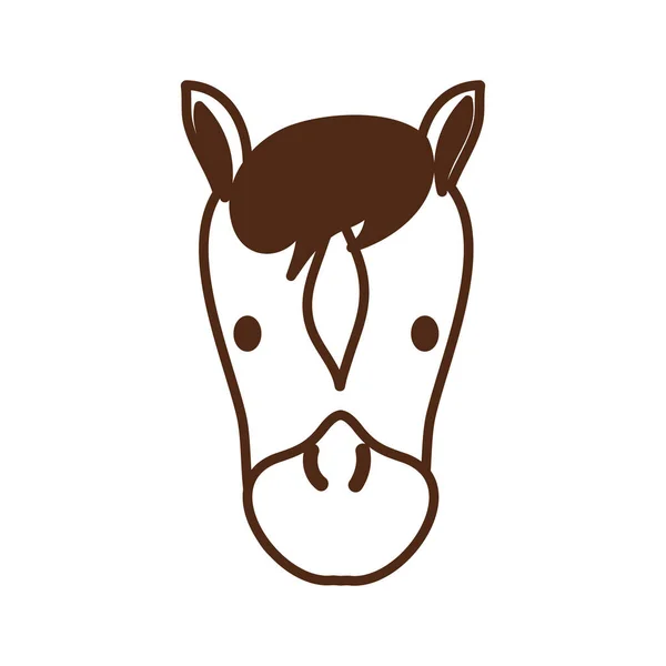Personagem animal de fazenda de cavalo bonito — Vetor de Stock