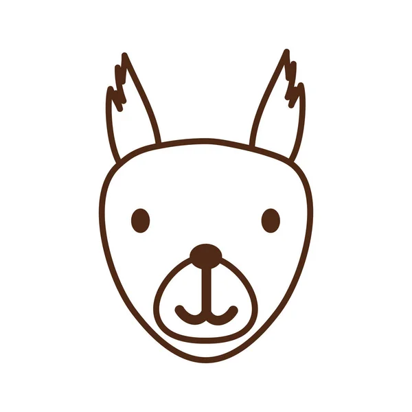 Bonito llama selvagem animal personagem ícone — Vetor de Stock