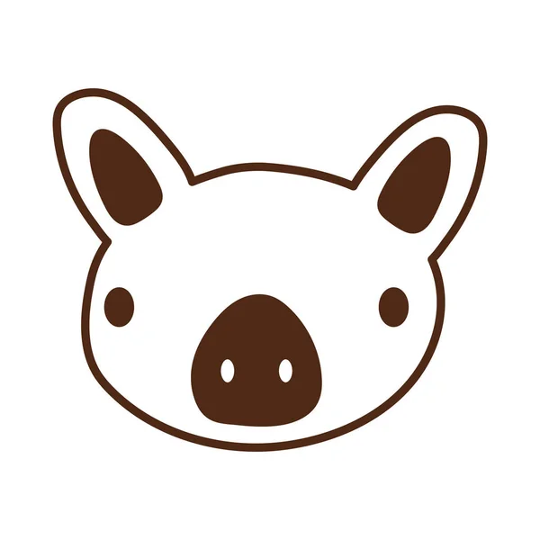 Söta gris gård djur tecken — Stock vektor