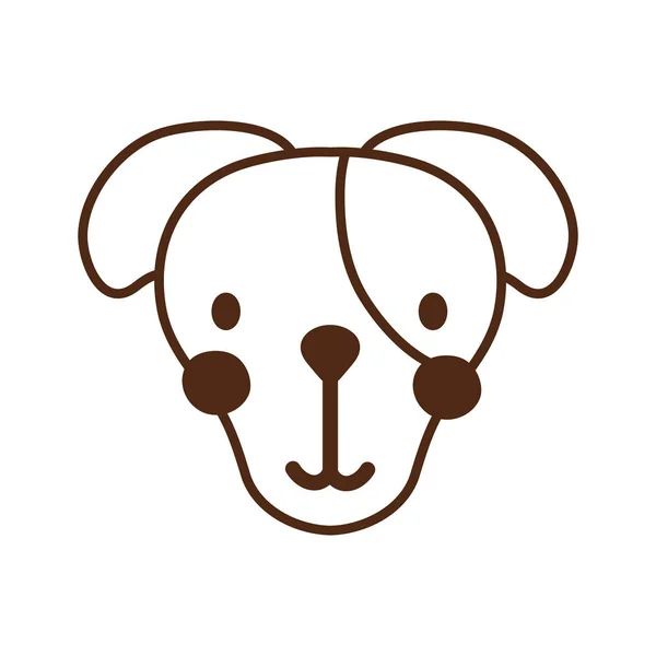 Χαριτωμένο μικρό σκυλί κατοικίδιο ζώο χαρακτήρα μασκότ — Διανυσματικό Αρχείο