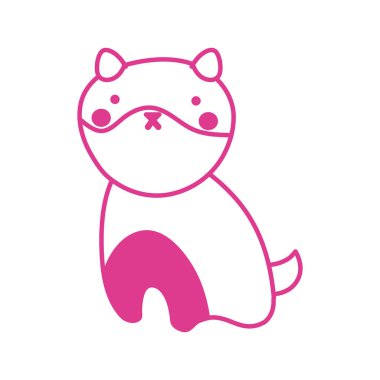 cute little dog pet mascot character