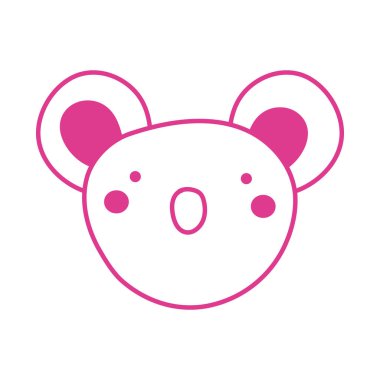 cute koala wild animal character icon