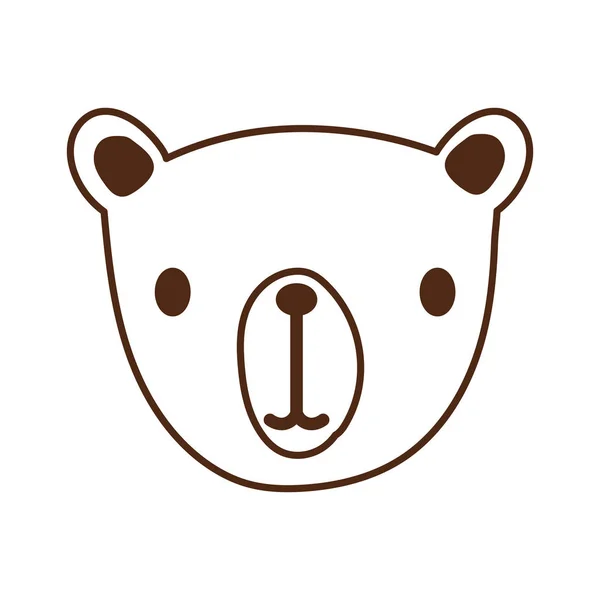 Cute bear wild animal character icon — Stock vektor