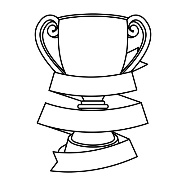 Trofej pohár ocenění izolované ikony — Stockový vektor