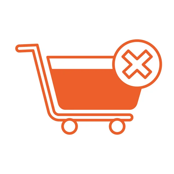 Shopping cart marknaden isolerade ikonen — Stock vektor