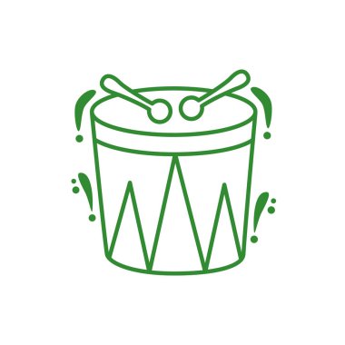 drum tropical instrument isolated icon