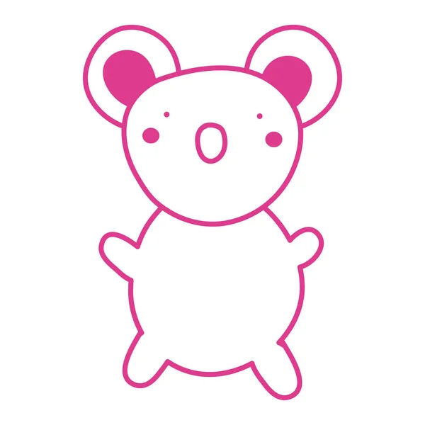 Cute koala wild animal character icon — 图库矢量图片