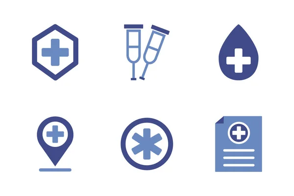 Paquete de iconos conjunto médico — Vector de stock