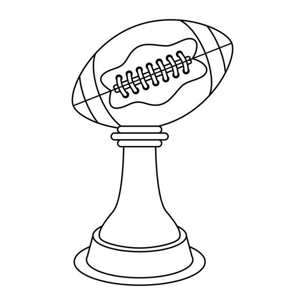 Amerikaanse voetbal sport ballon trofee — Stockvector