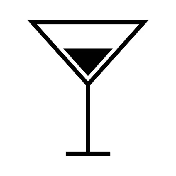 Coupe de cocktail tropical icône isolée — Image vectorielle