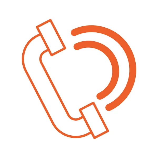 Telephone sound communication isolated icon — Stock Vector