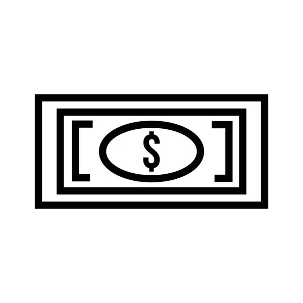 Bill money dollar isolated icon — Stock Vector