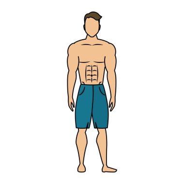 young man athlete without shirt