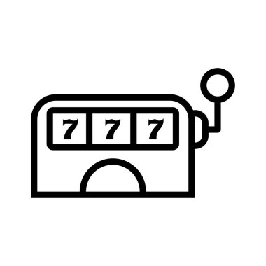 Kumarhane kumar makinesi izole edilmiş simgesi