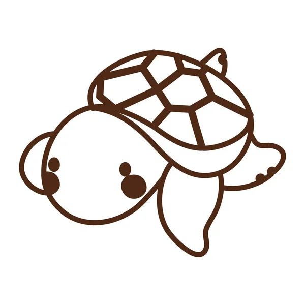 Tartaruga marinha vida animal ícone isolado —  Vetores de Stock