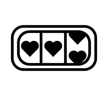 Kumarhane kumar makinesi izole edilmiş simgesi