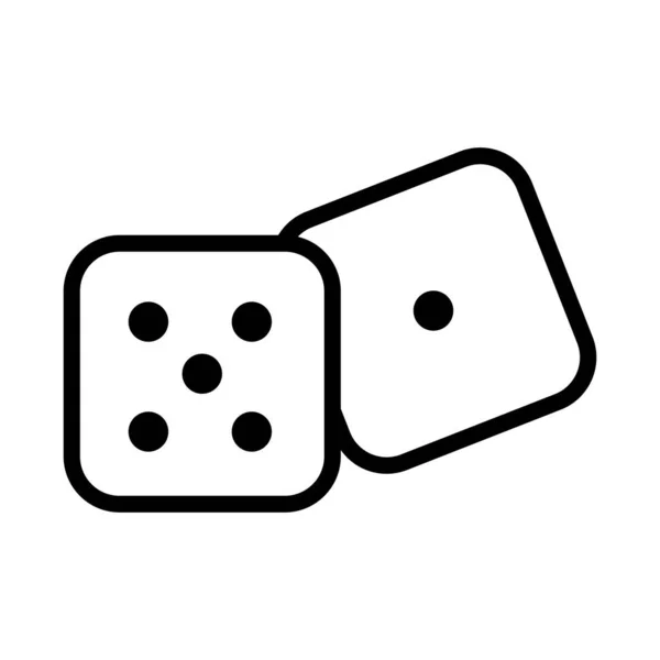 Casino dice jogo ícone isolado — Vetor de Stock