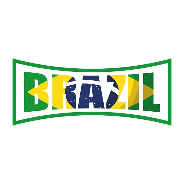 Brazil carnival poster with lettering — Stok Vektör