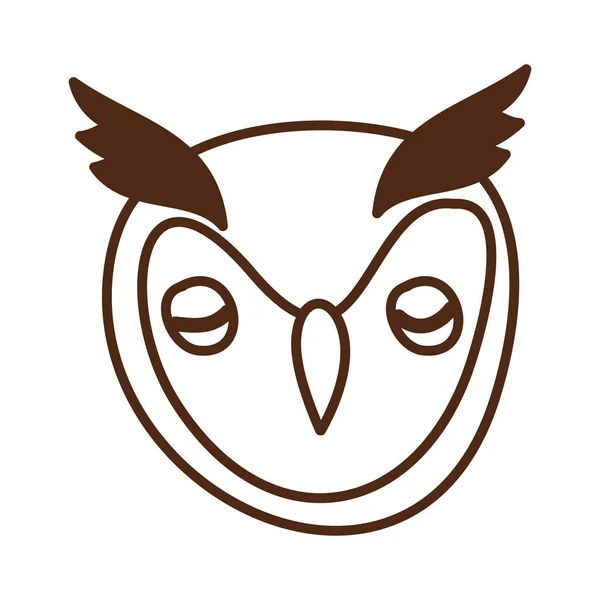 Cute owl bird character icon — Stock Vector