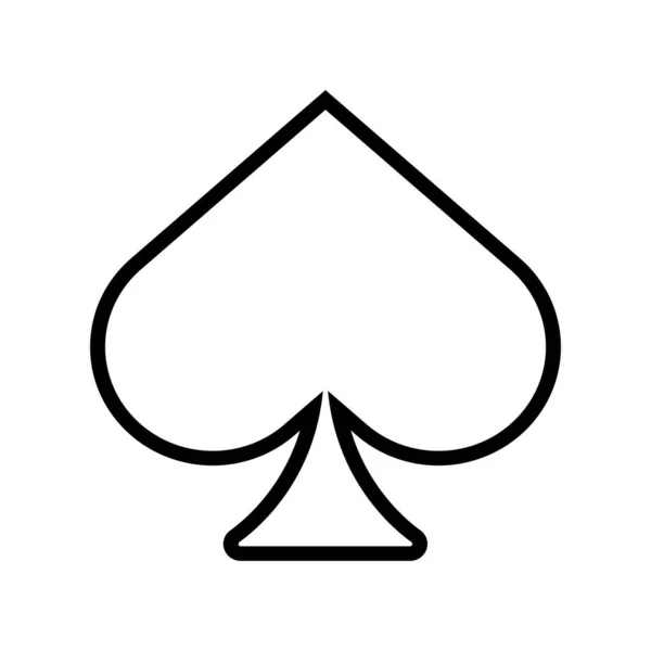 Casino poker spade icono de la figura — Vector de stock