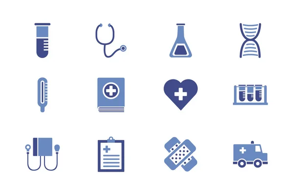 Paquete de iconos conjunto médico — Archivo Imágenes Vectoriales