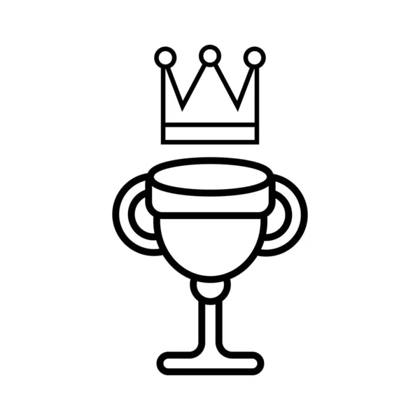 Trofeebekerprijs en kroon — Stockvector