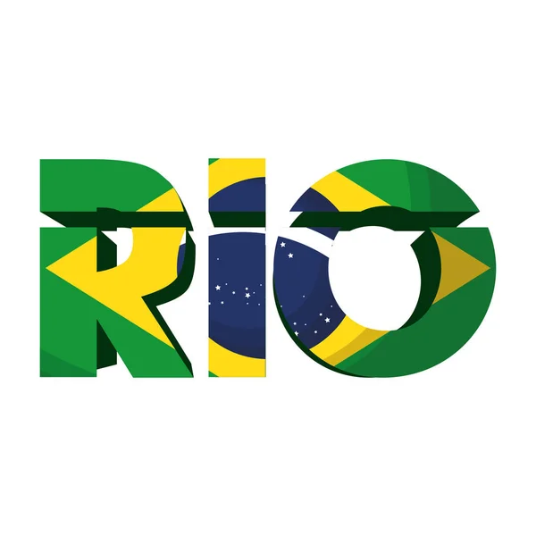 Rio carnival poster with lettering — ストックベクタ