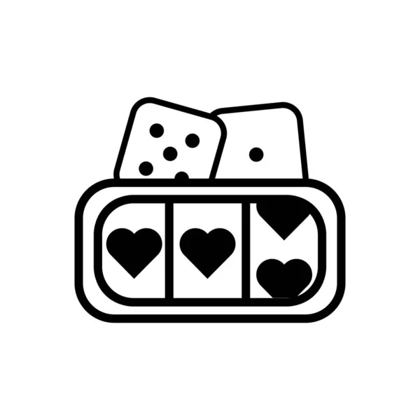 Casino máquina tragaperras icono aislado — Vector de stock