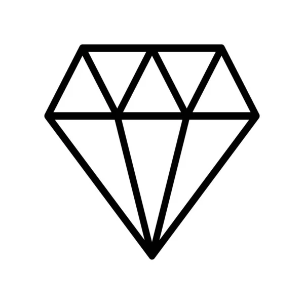 Diamant lyx sten isolerad ikon — Stock vektor