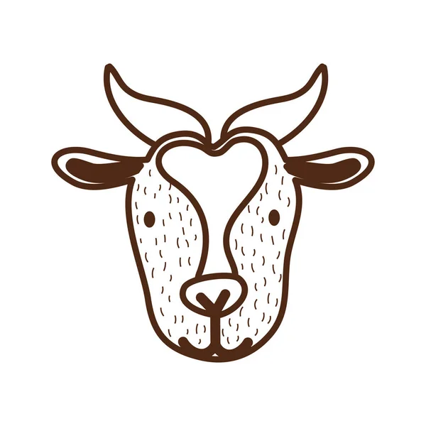 Carino capra fattoria animale carattere — Vettoriale Stock