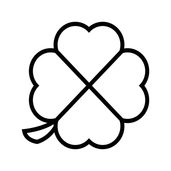 Clover leaf luck isolated icon — Stock Vector