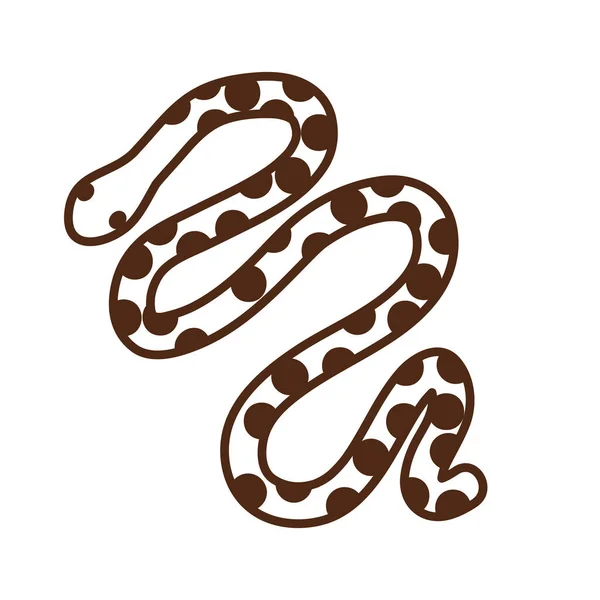 Lindo serpiente animal salvaje carácter icono — Archivo Imágenes Vectoriales