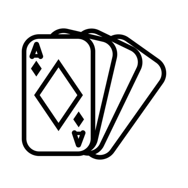 Cartes de poker casino avec diamants — Image vectorielle