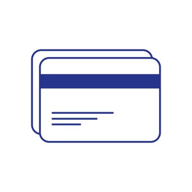 Kredi kartları elektronik izole simgesi