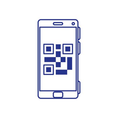 Qr taraması kodlu akıllı telefon