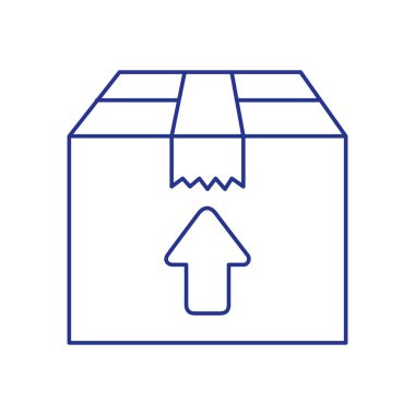 kutu paketi kargo simgesi izole edildi