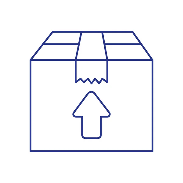 Scatola pacchetto carico isolato icona — Vettoriale Stock