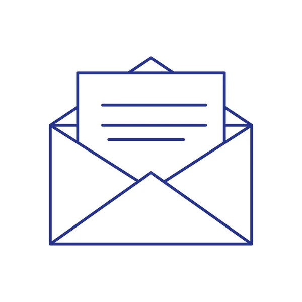 Zarf posta iletişimi yalıtılmış simge — Stok Vektör