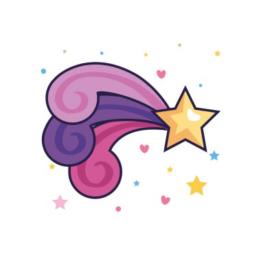 cute shooting star magic icon