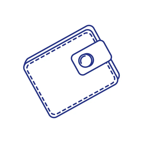 Wallet money accessory isolated icon — Stock Vector