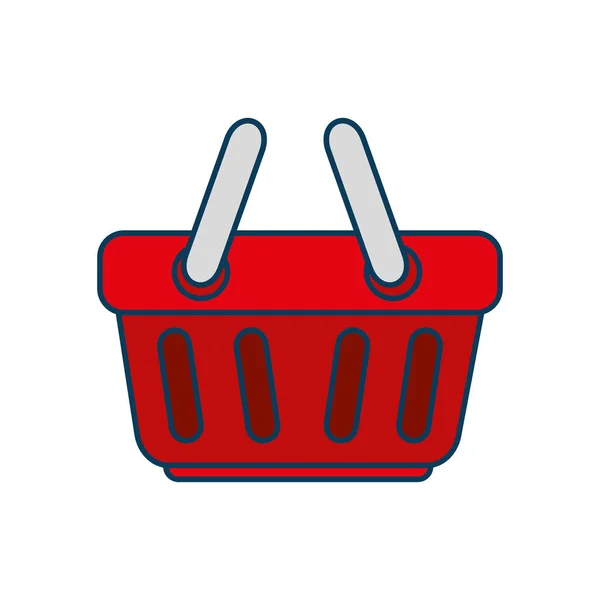 Basket shopping handle isolated icon — Stock Vector