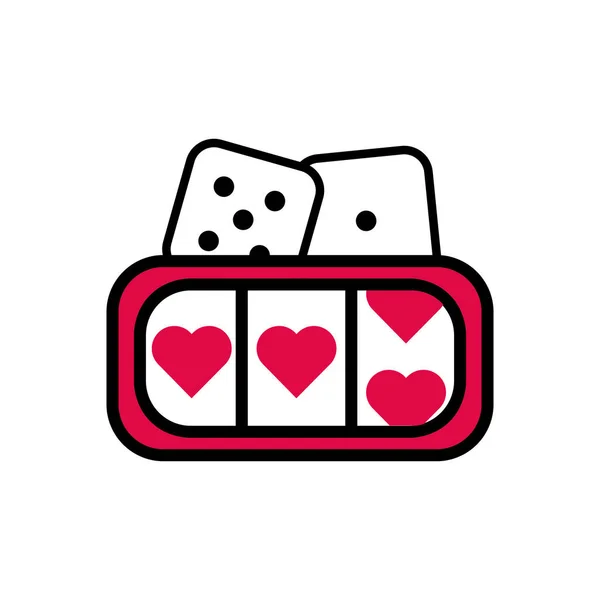 Casino slot machine isolated icon — 스톡 벡터