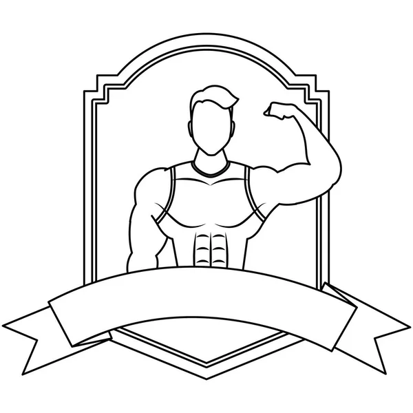 Young strong man athlete character Royalty Free Vector Image